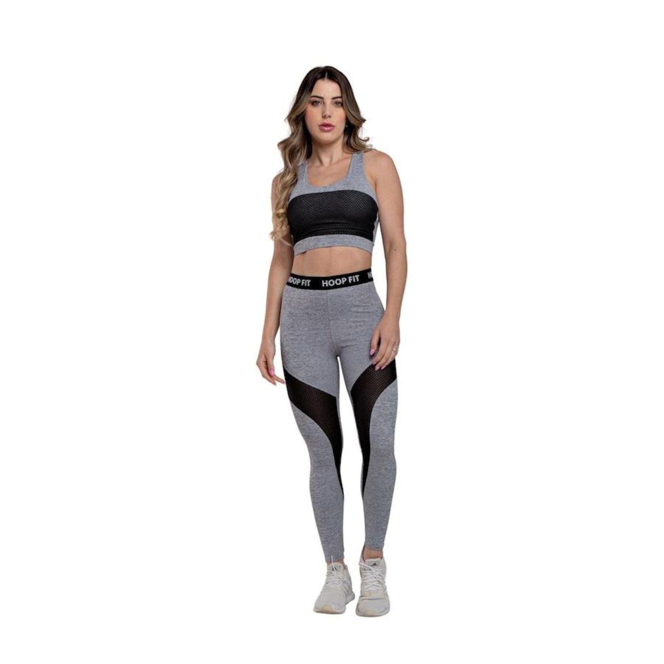 Top Nadador Fitness Hoopfit Feminino Academia Grey - Feminino - Foto 1