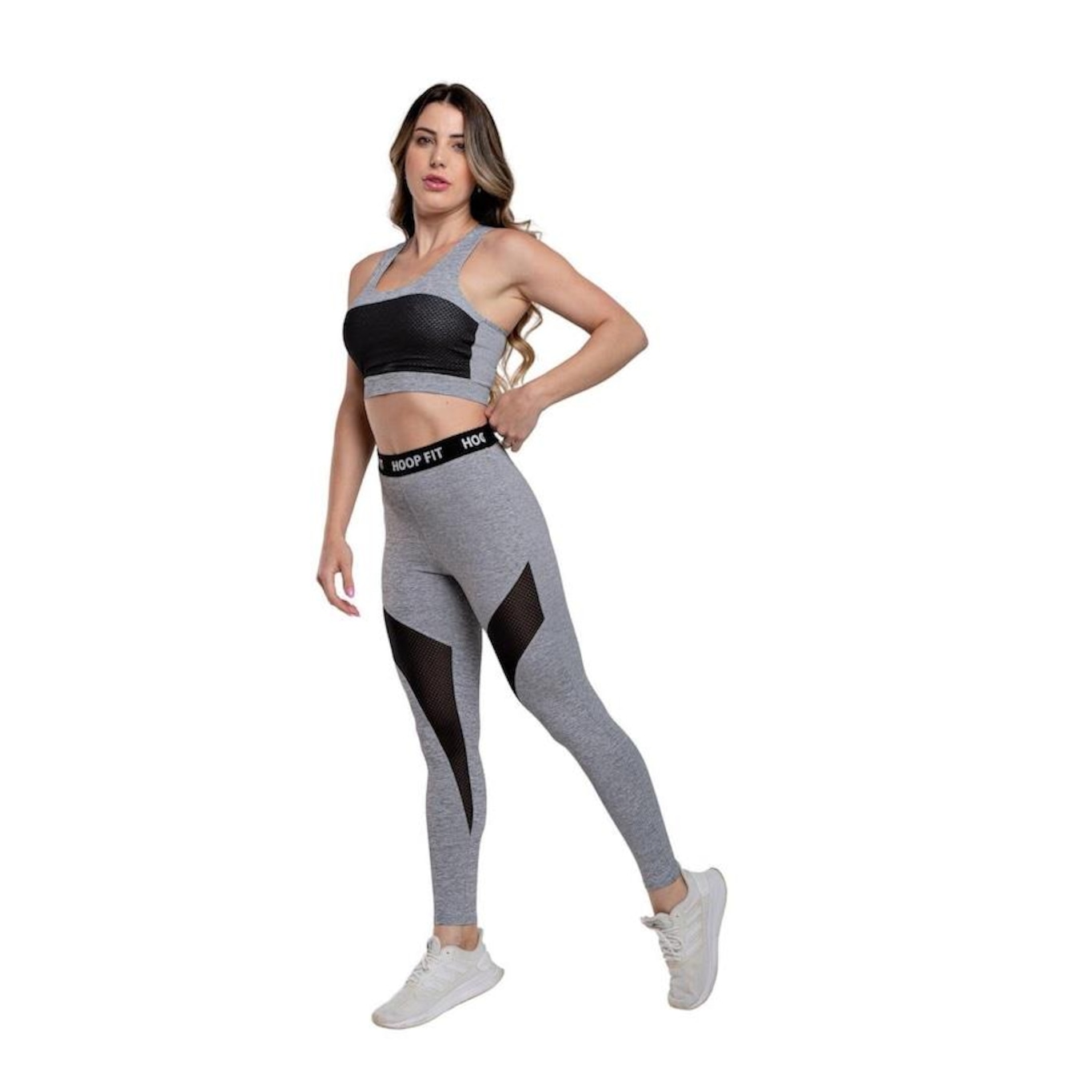 Top Nadador Fitness Hoopfit Feminino Academia Grey - Feminino - Foto 2