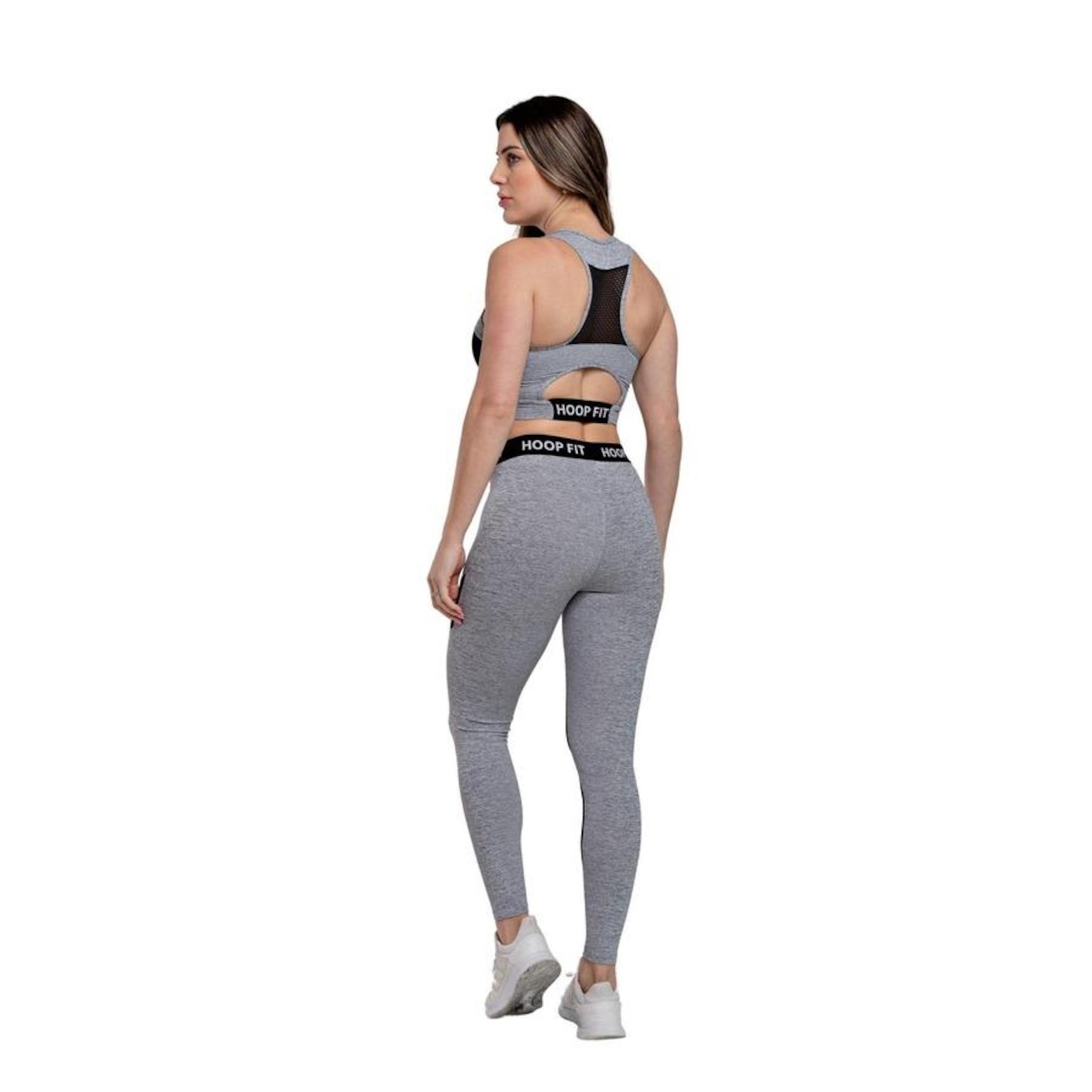 Top Nadador Fitness Hoopfit Feminino Academia Grey - Feminino - Foto 3