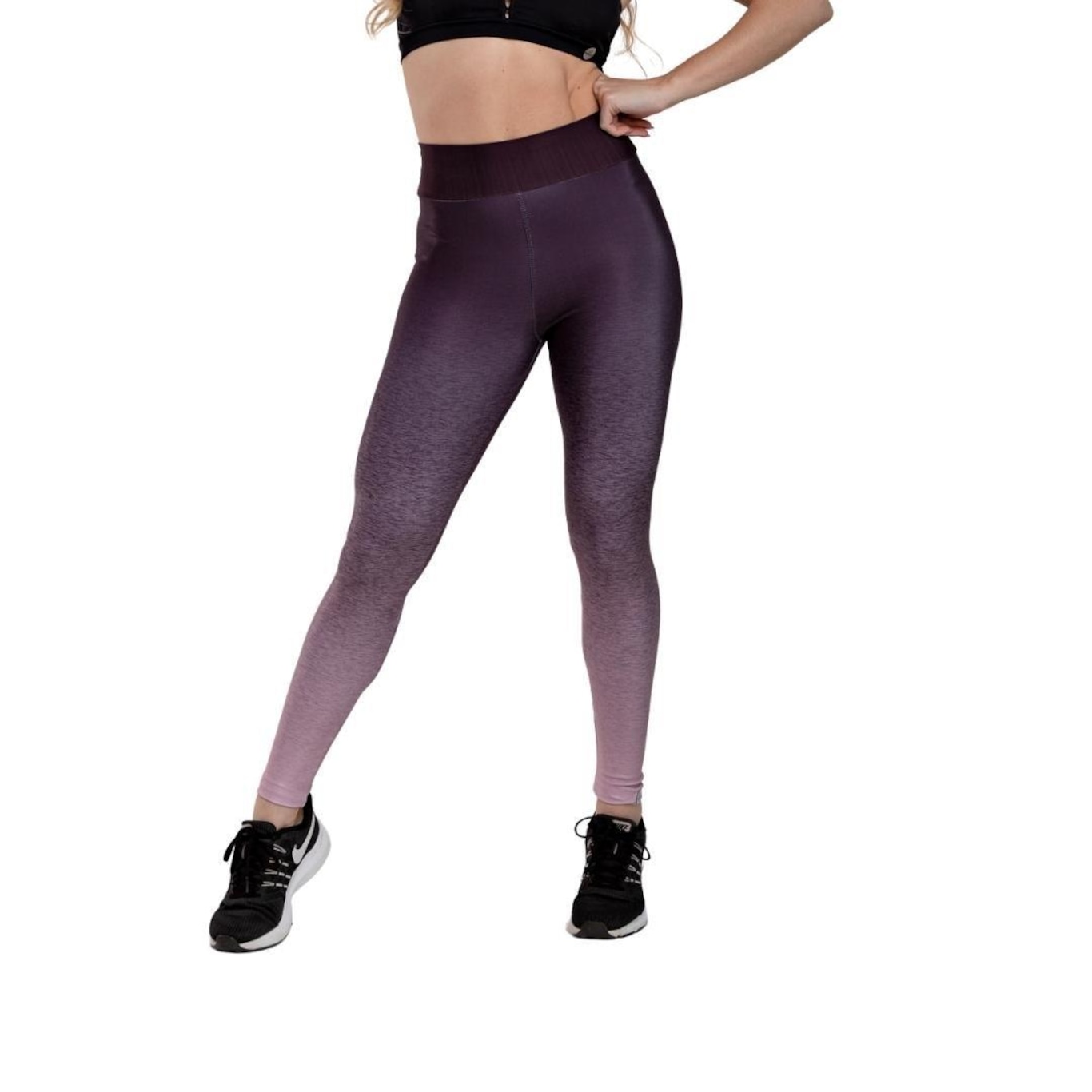 Calça Legging Hoop Fit Cós Médio Estampada Básic - Feminina - Foto 1