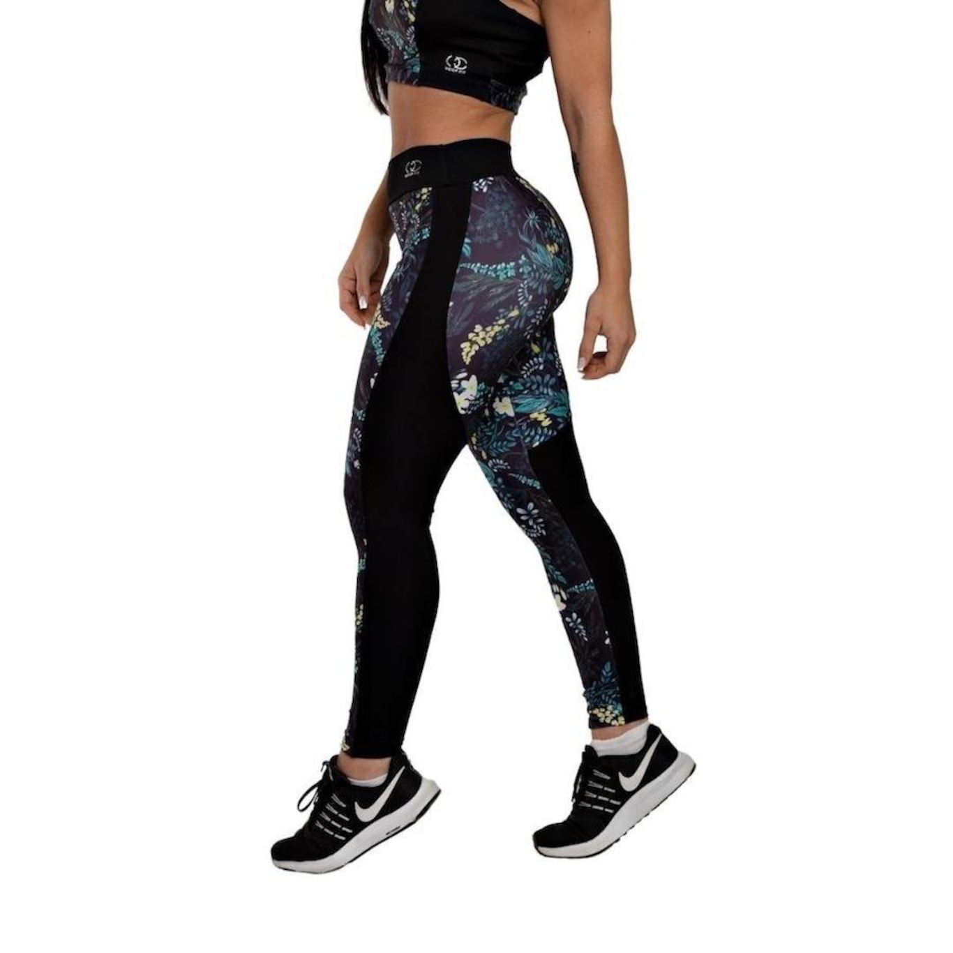 Calça Legging Hoop Fit Cós Médio Estampada - Feminina - Foto 4