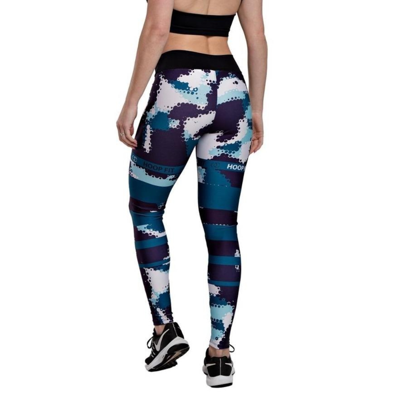 Calça Legging Hoop Fit cós Médio Estampada Acqua Fit - Feminina - Foto 4