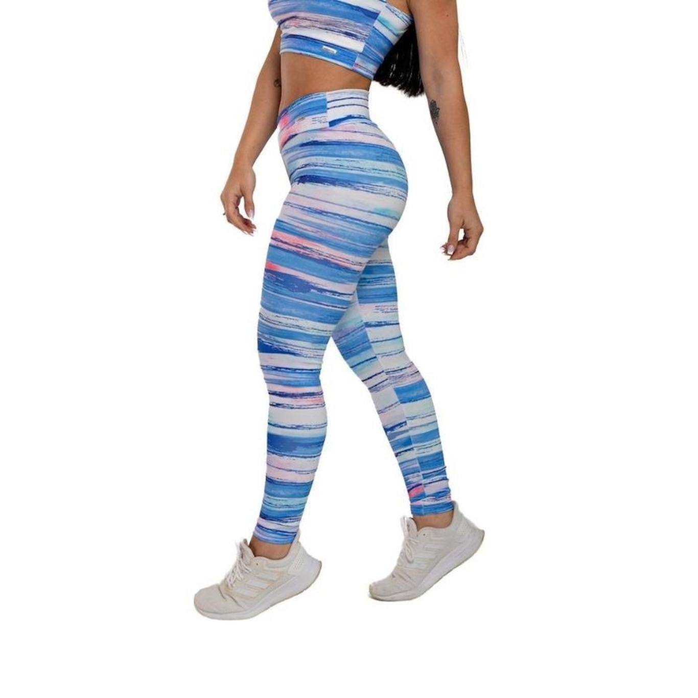 Calça Legging Hoop Fit Cós Médio Estampada Fanni - Feminina - Foto 3