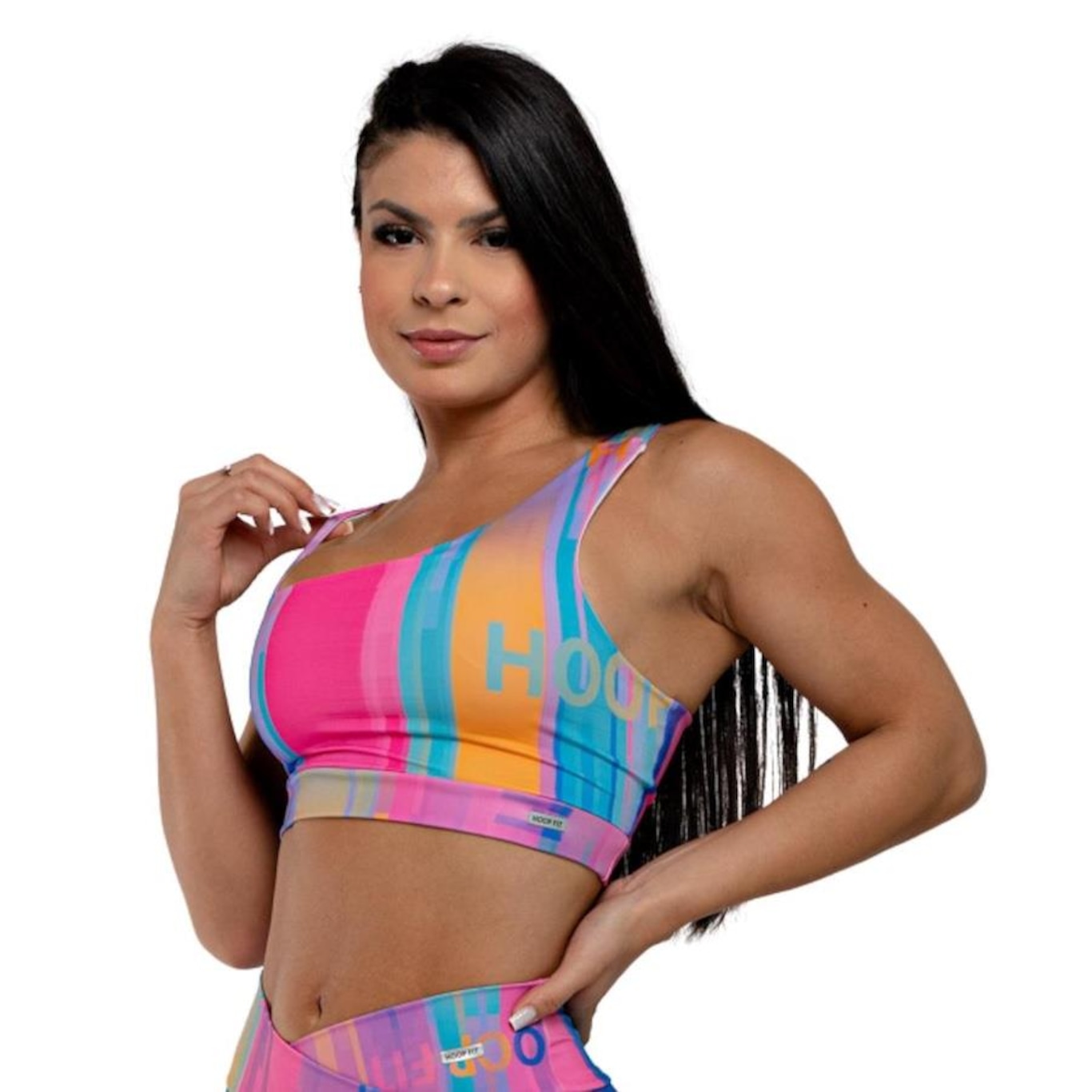 Top Fitness Academia Hoopfit Estampado Divine - Feminino - Foto 3