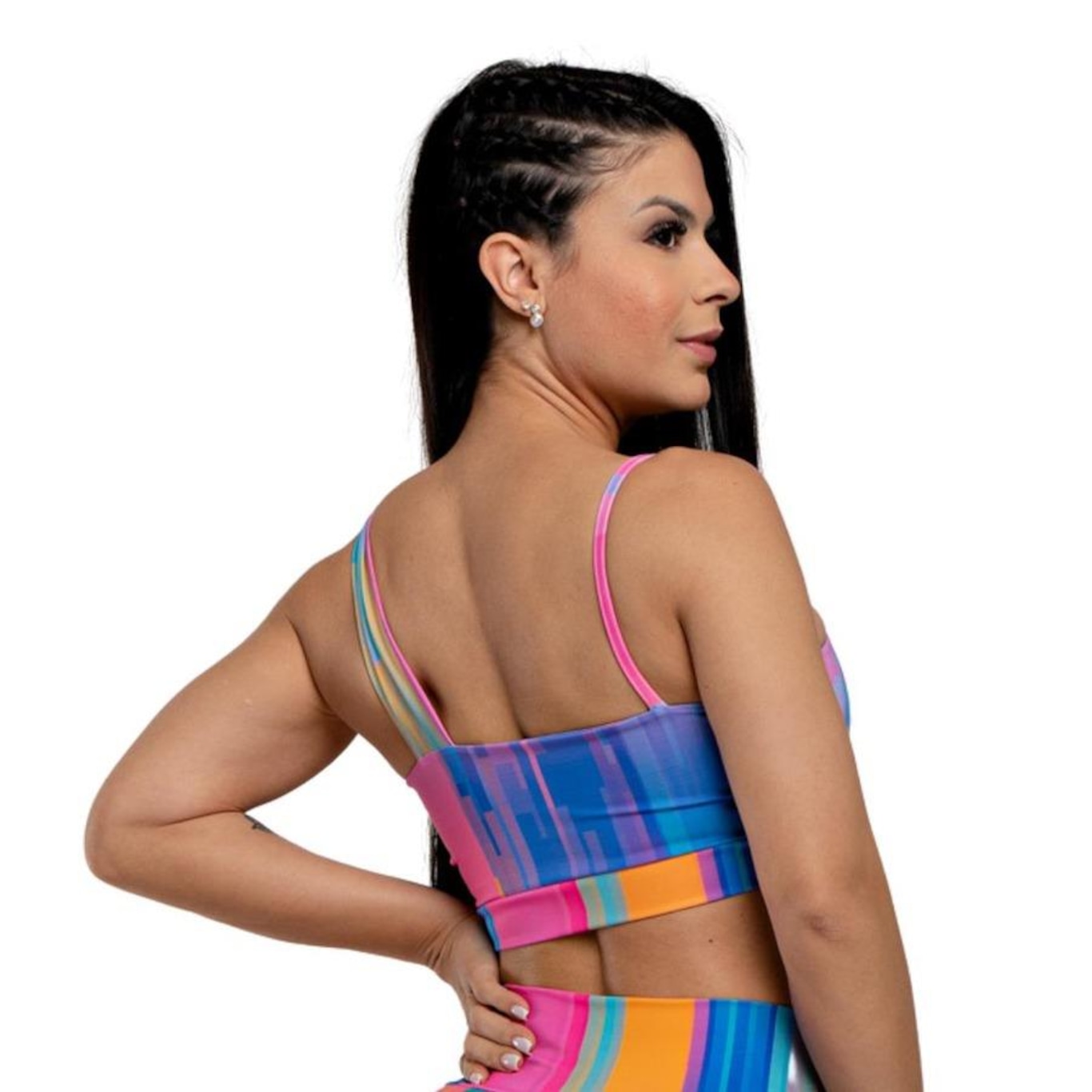 Top Fitness Academia Hoopfit Estampado Divine - Feminino - Foto 4