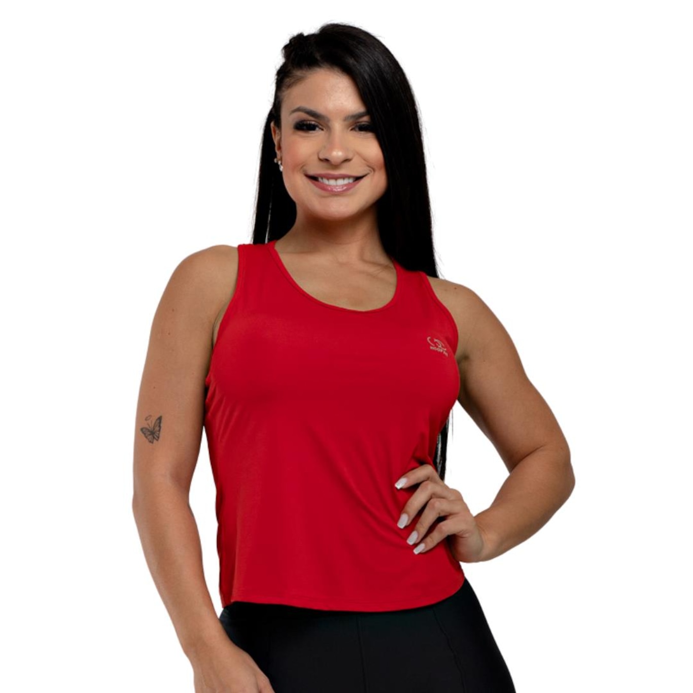 Camiseta Regata Nadador Academia Fitness Hoopfit Básica - Feminina - Foto 1