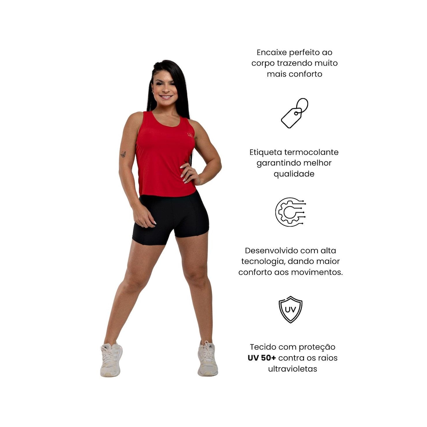 Camiseta Regata Nadador Academia Fitness Hoopfit Básica - Feminina - Foto 2