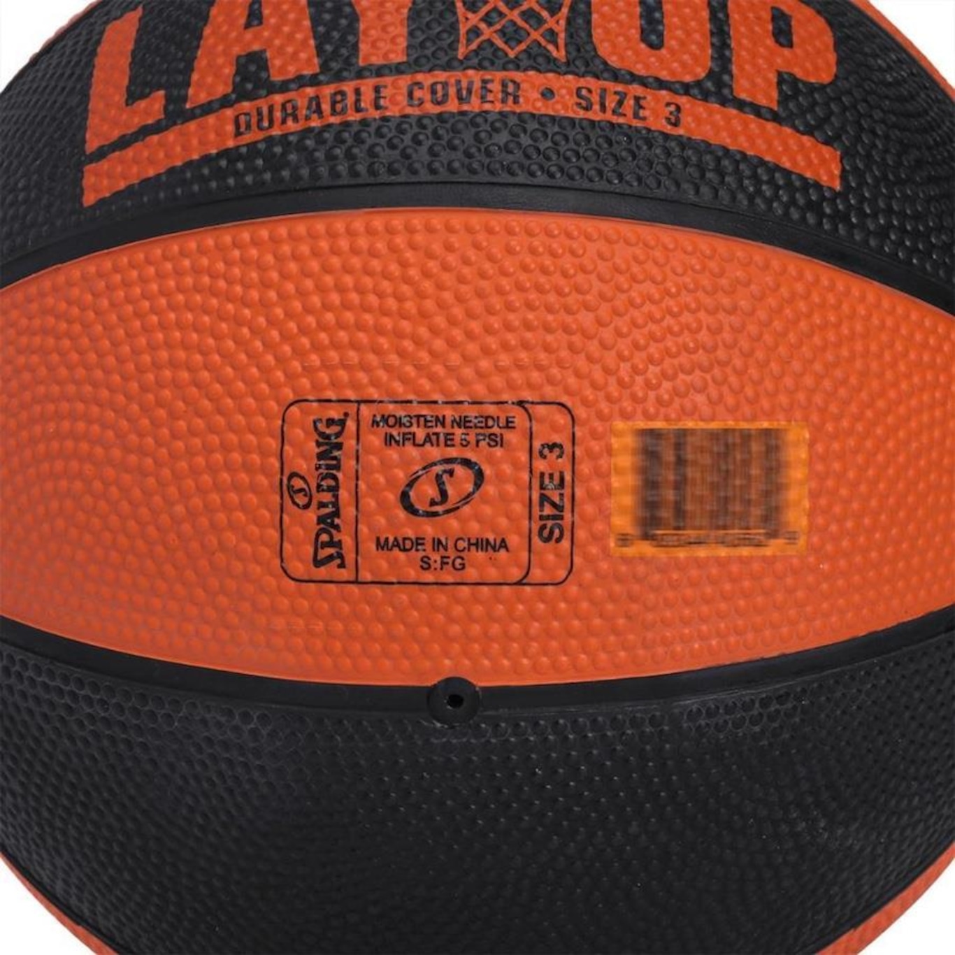 Bola Basquete Spalding Lay Up Laranja e Preto - Clínica do Tênis