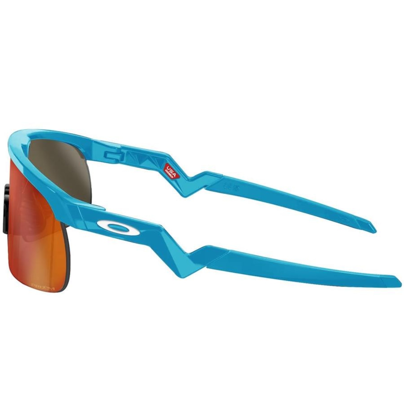 Óculos de Sol Oakley Unissex Resistor Sky Blue/Lentes Prizm Ruby - Foto 3