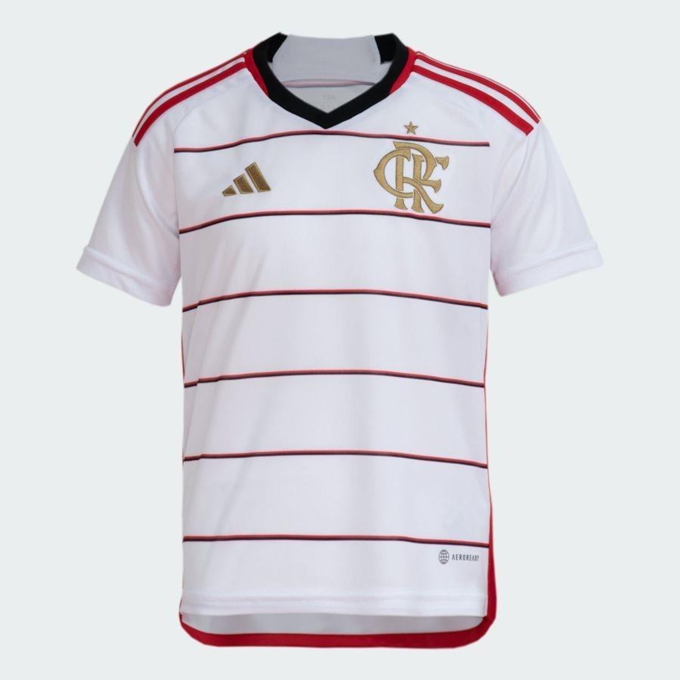 Camisa 2 do CR Flamengo 23/24 adidas - Infantil - Foto 3