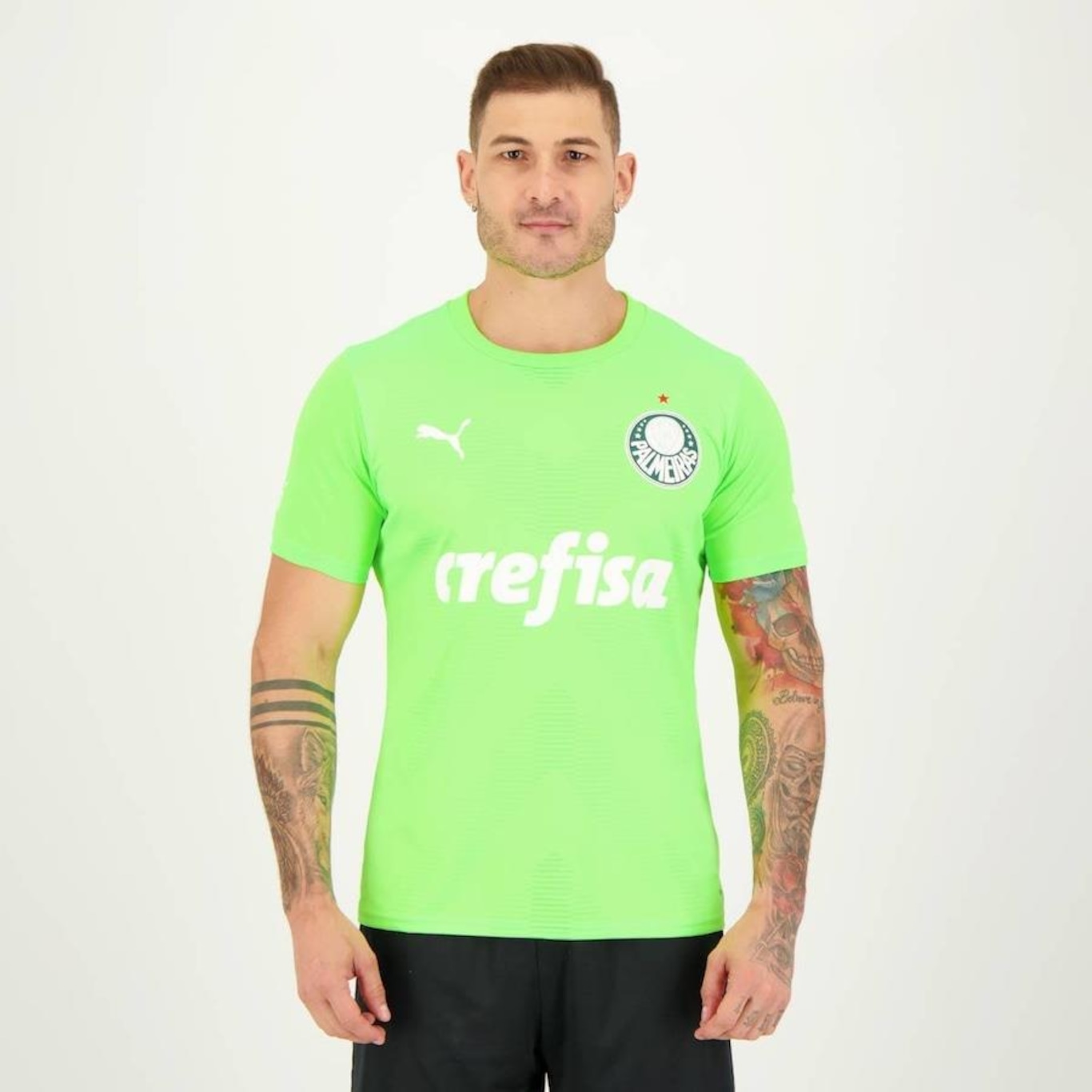 Camisa do Palmeiras Goleiro II 2023 21 Weverton Puma - Masculina - Foto 1