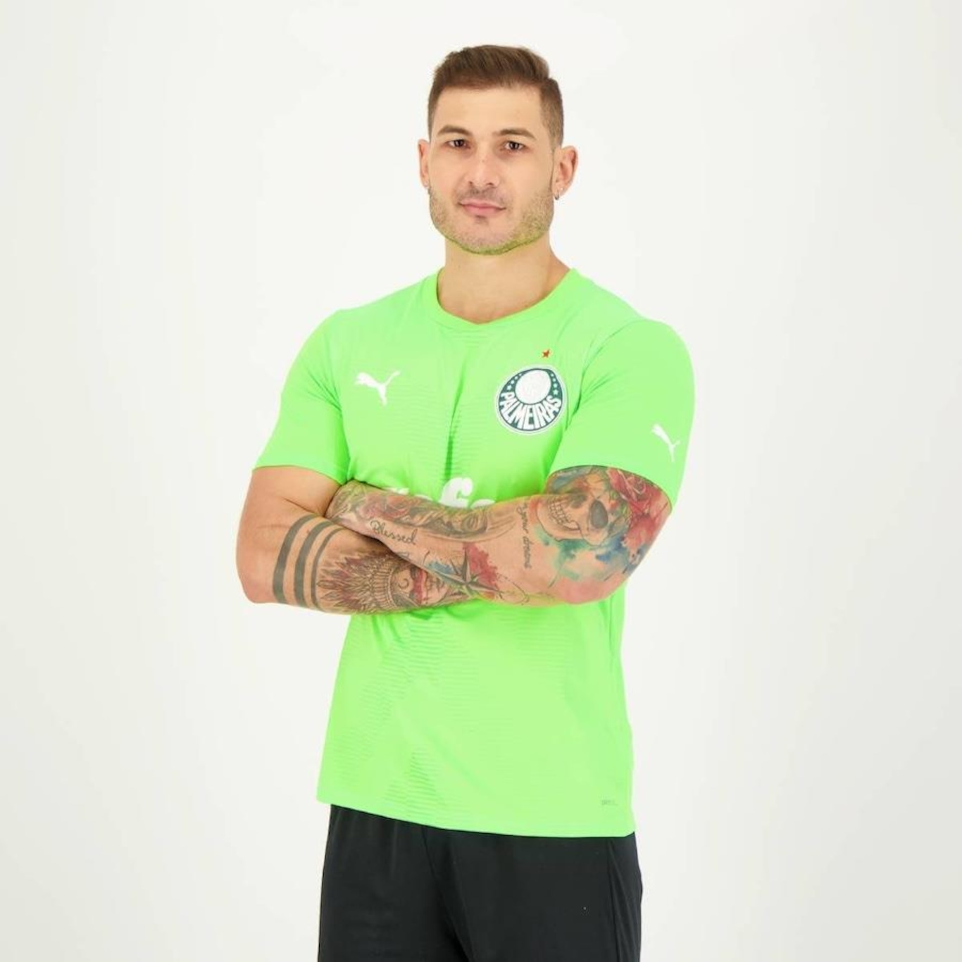 Camisa do Palmeiras Goleiro II 2023 21 Weverton Puma - Masculina - Foto 5