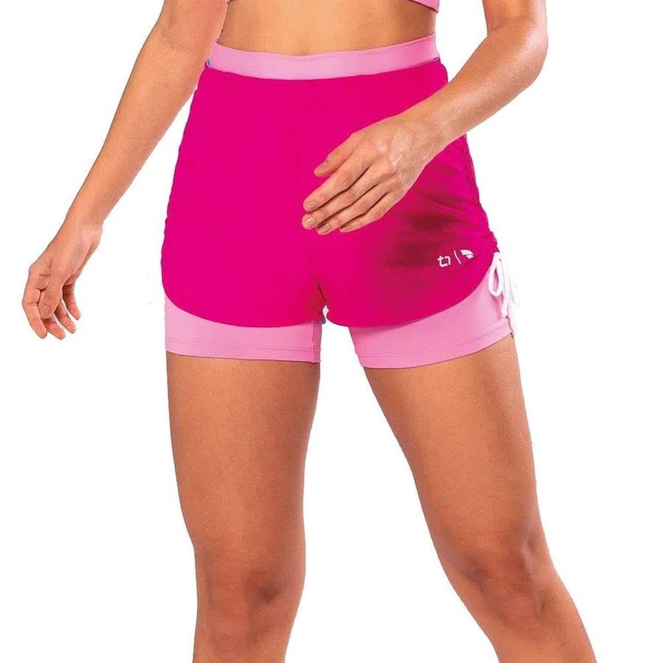 Shorts 3 em 1 Alto Giro Dupla Face - Feminino - Foto 3