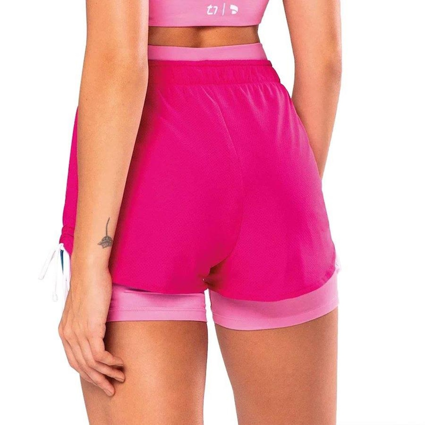 Shorts 3 em 1 Alto Giro Dupla Face - Feminino - Foto 4