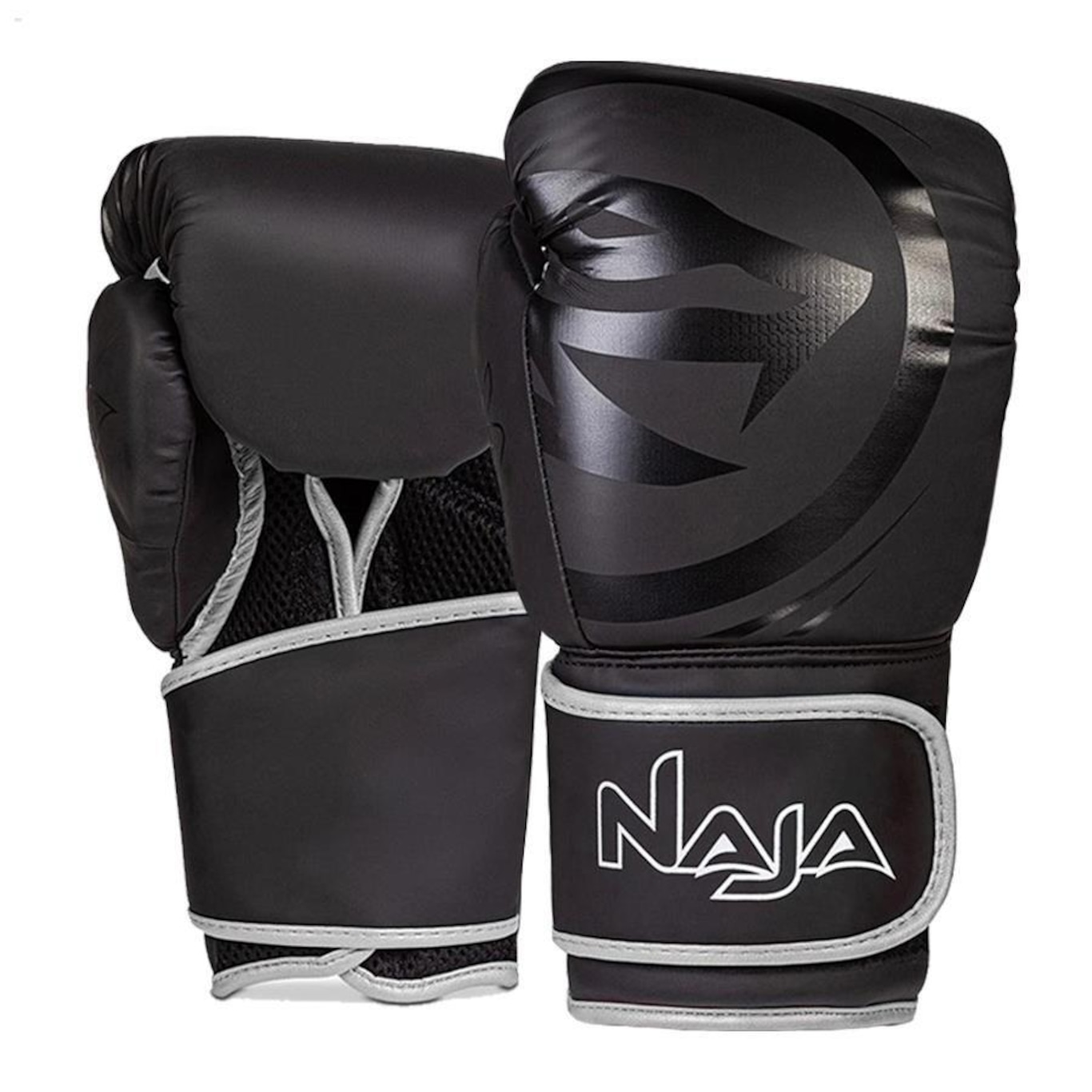 Kit Muay Thai Naja: Luvas Black Line + Bandagem + Bucal - Adulto - Foto 2