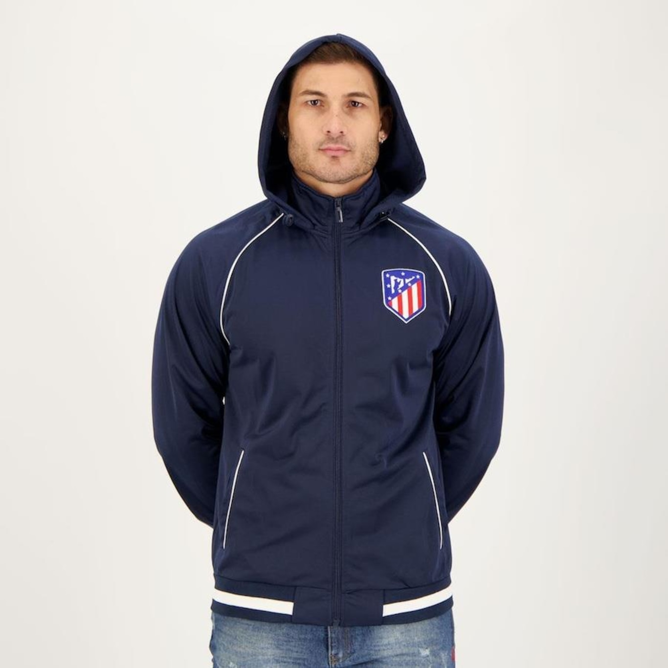 Jaqueta Atlético de Madrid com Capuz Trilobal Futfanatics - Masculina - Foto 5