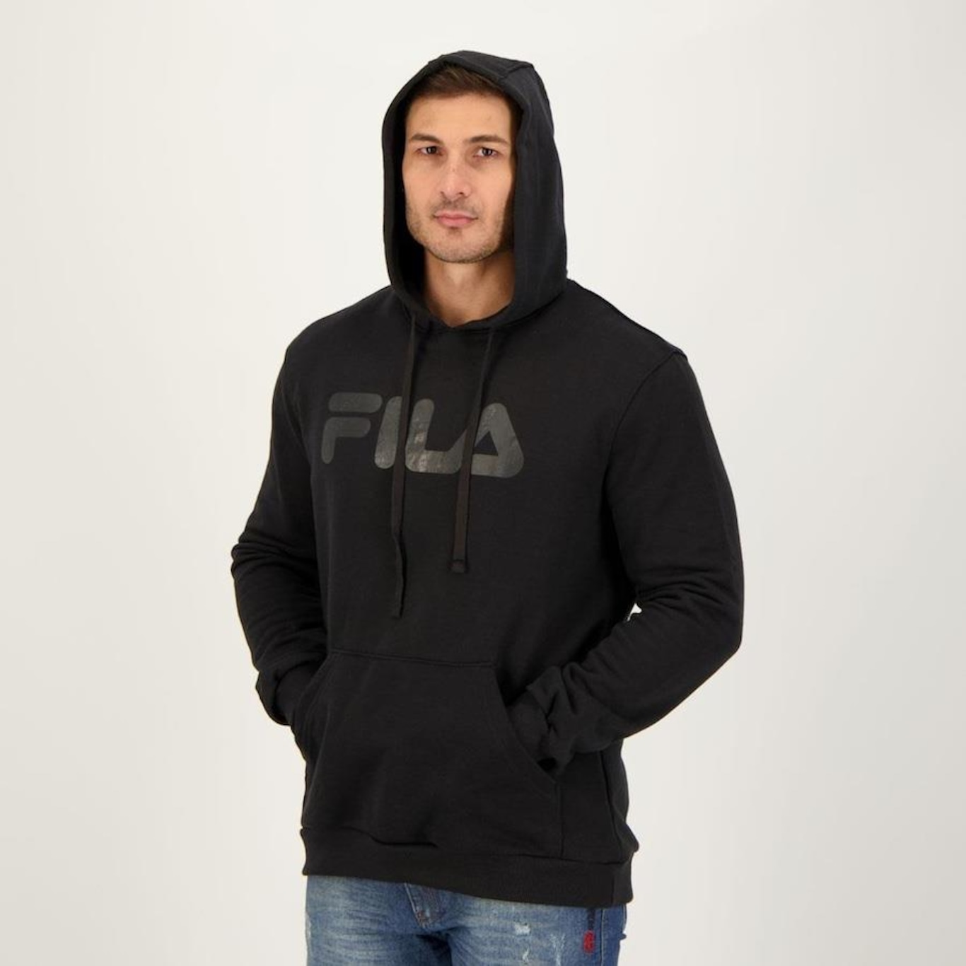 Blusão de Moletom Fila com Capuz Comfort Letter - Masculino - Foto 2