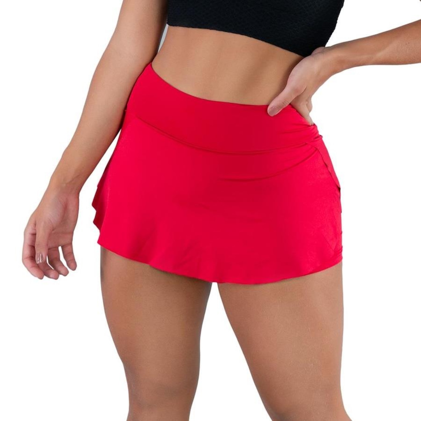 Short Saia Tapa Bumbum MVB Modas Fitness - Feminino - Foto 1