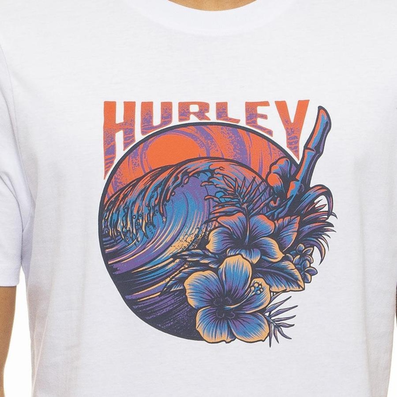 Camiseta Hurley Flower Sun - Masculina - Foto 2