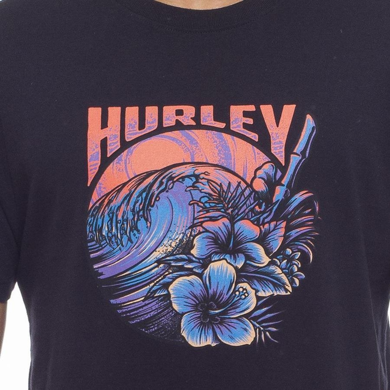 Camiseta Hurley Flower Sun - Masculina - Foto 2