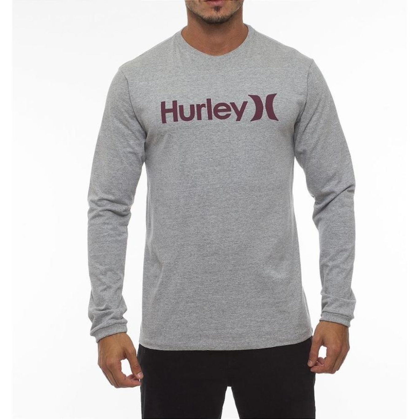 Camiseta Manga Longa Hurley O&O Solid - Masculina - Foto 1