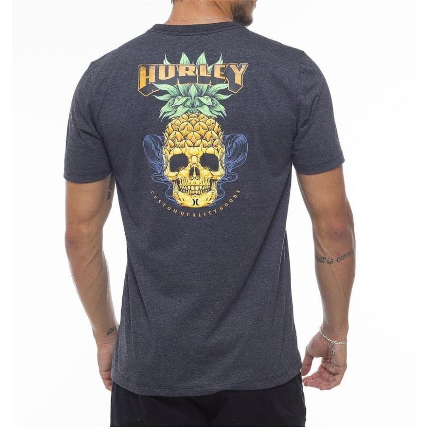 Camiseta Hurley Pine Skull - Masculina - Foto 2