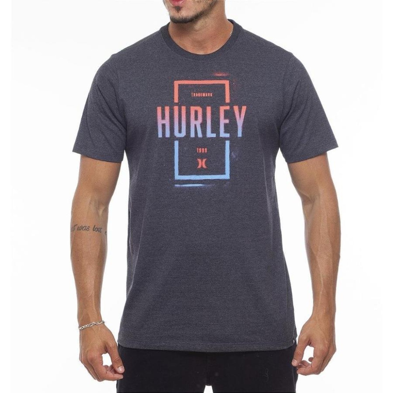 Camiseta Hurley Stencil - Masculina - Foto 1