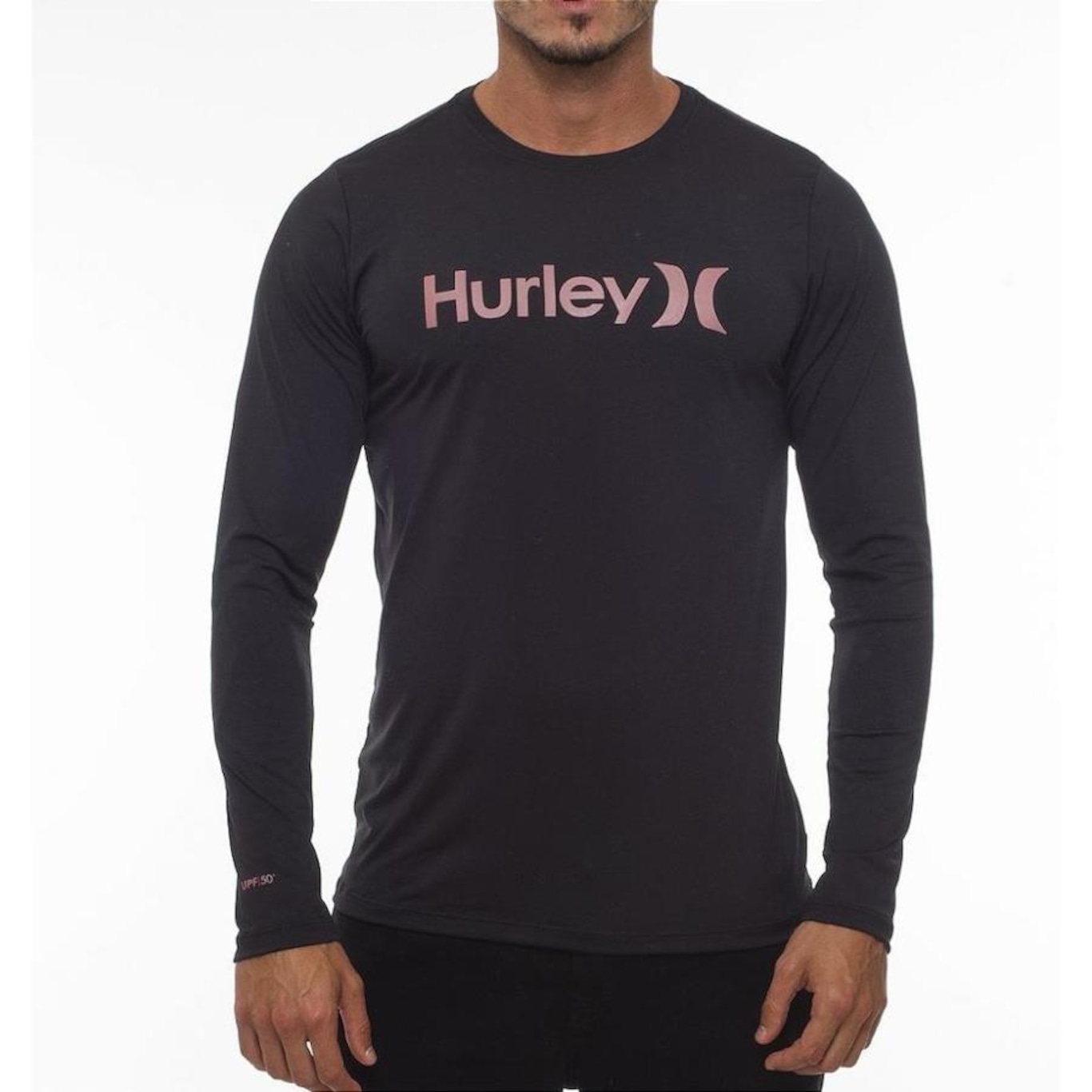 Camiseta Hurley Surf One&Only Manga Longa - Masculina - Foto 1