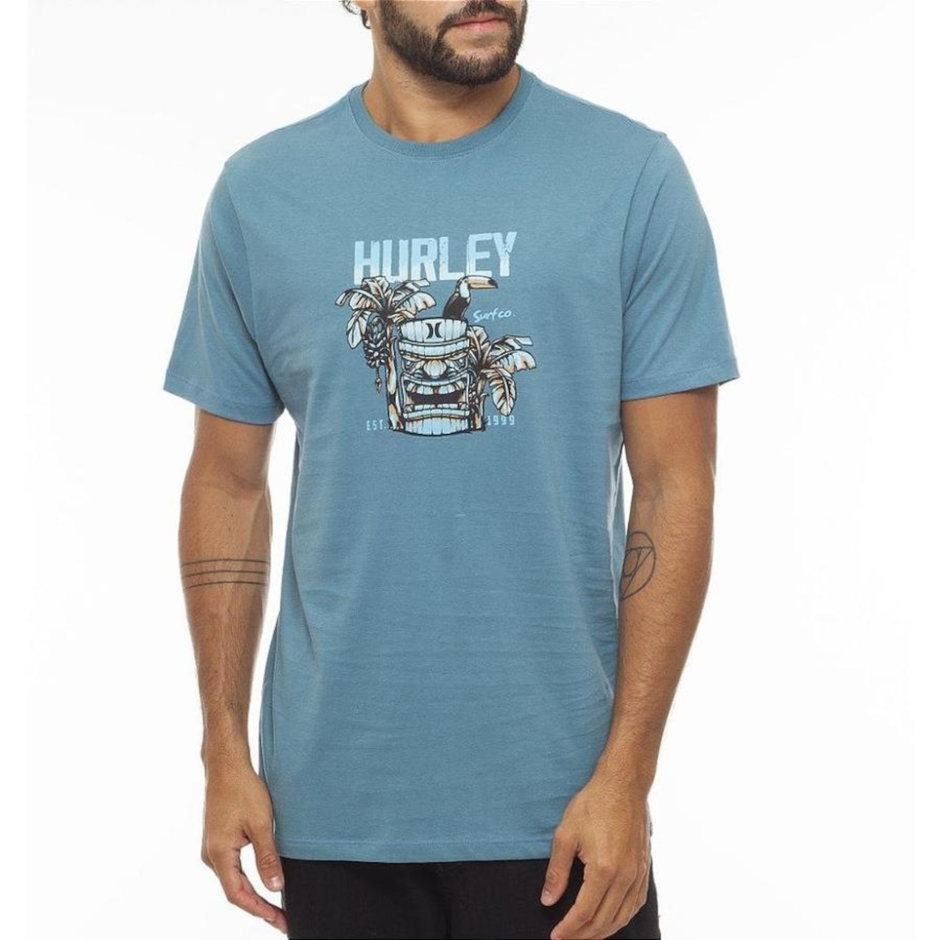 Camiseta Hurley Tiki Life - Masculina - Foto 1