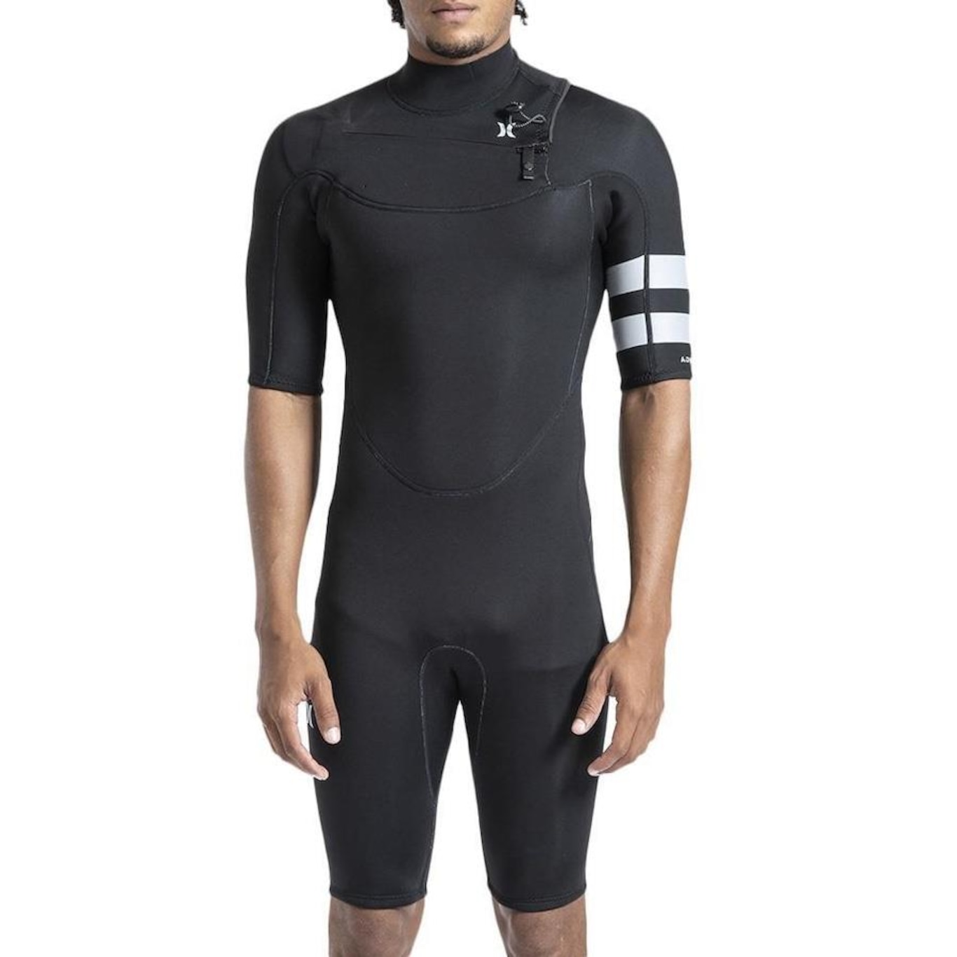 Short John Hurley Manga Curta Advant 2/2mm Springsuit - Masculino - Foto 1