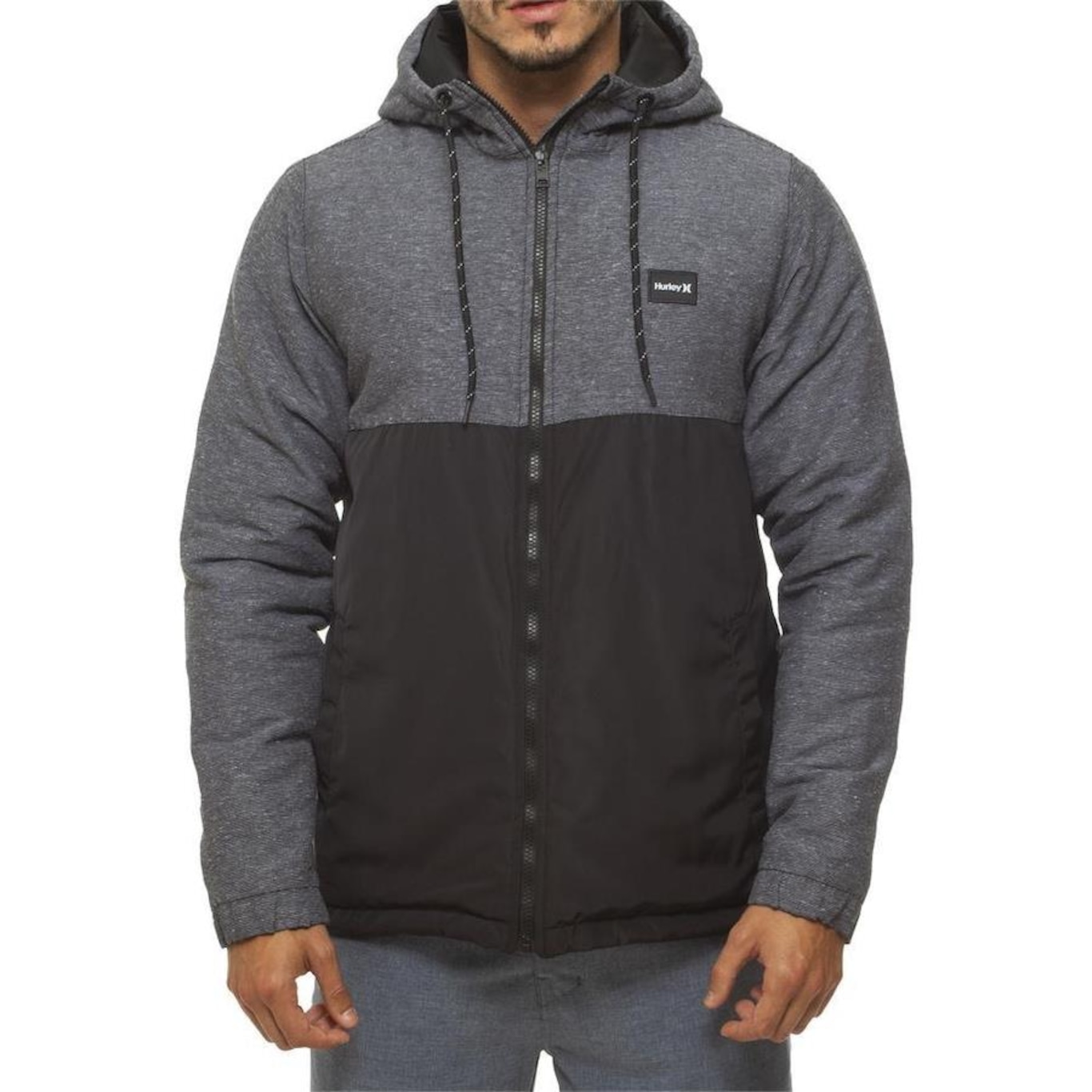 Jaqueta com Capuz Hurley Block Oversize - Masculina - Foto 1