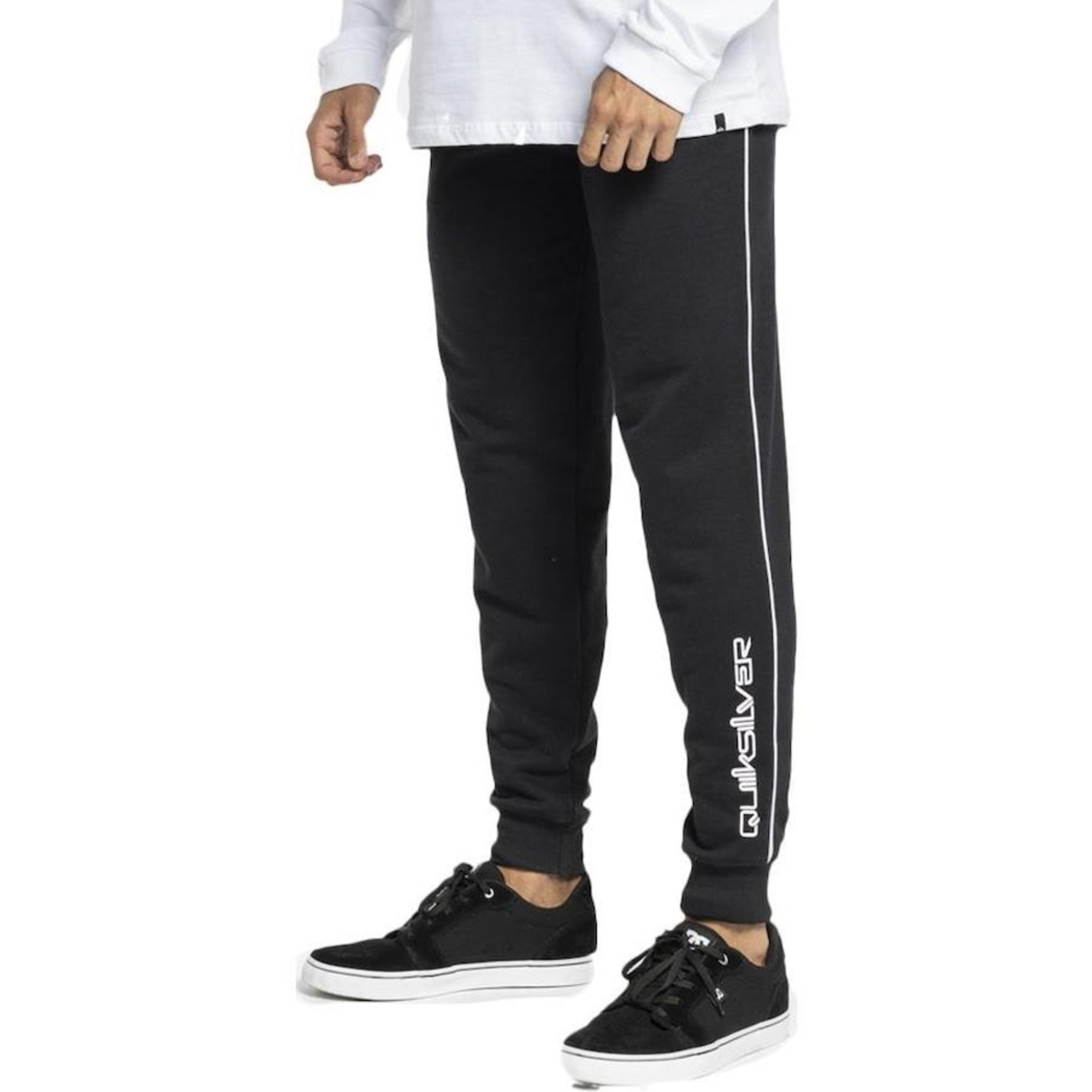 Calça de Moletom Quiksilver Block Line - Masculina - Foto 3