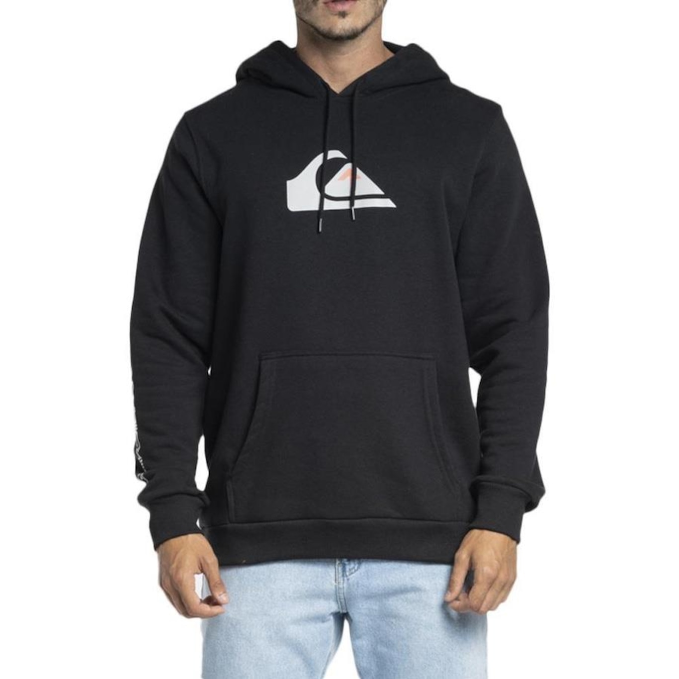 Blusão de Moletom com Capuz Quiksilver Canguru Comp Logo Plus Size - Masculino - Foto 1