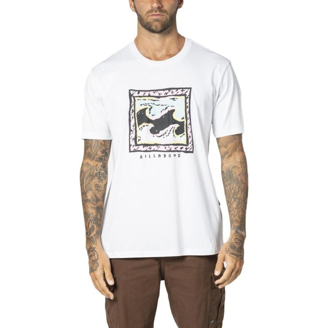 Camiseta Billabong Crayon Wave II - Masculina - Foto 1