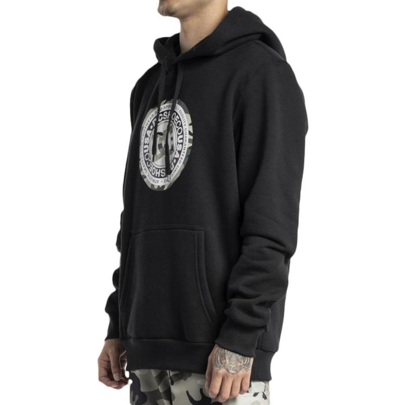 Blusão de Moletom com Capuz DC Shoes Canguru DC Circle Star - Masculino - Foto 3