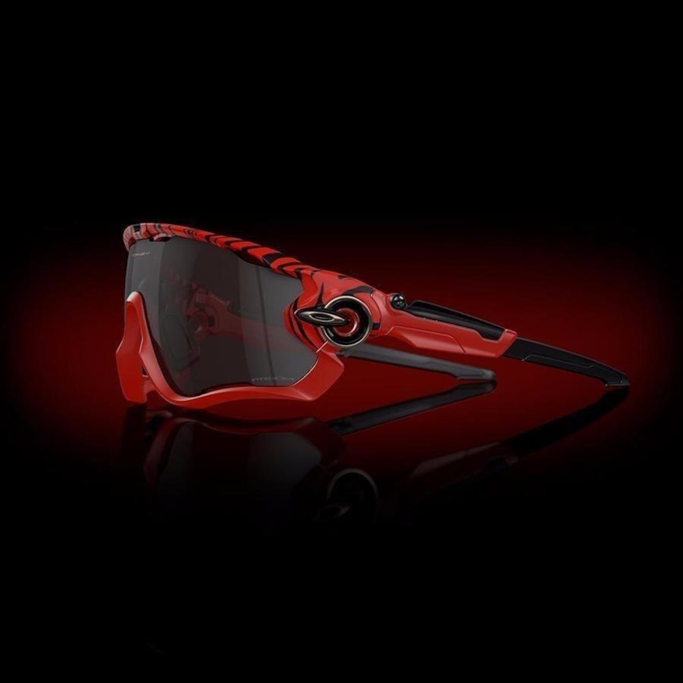 Óculos de Sol Unissex Oakley Jawbreaker Red Tiger Prizm - Foto 2