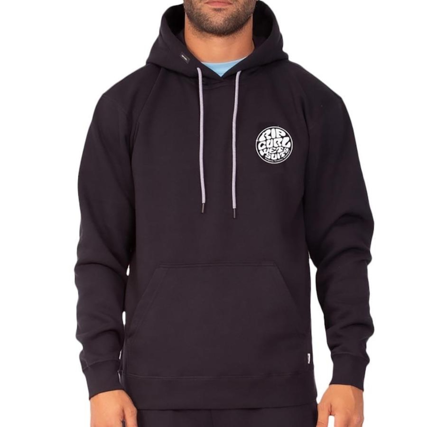 Blusão de Moletom com Capuz Rip Curl Canguru Round Logo - Masculino - Foto 1