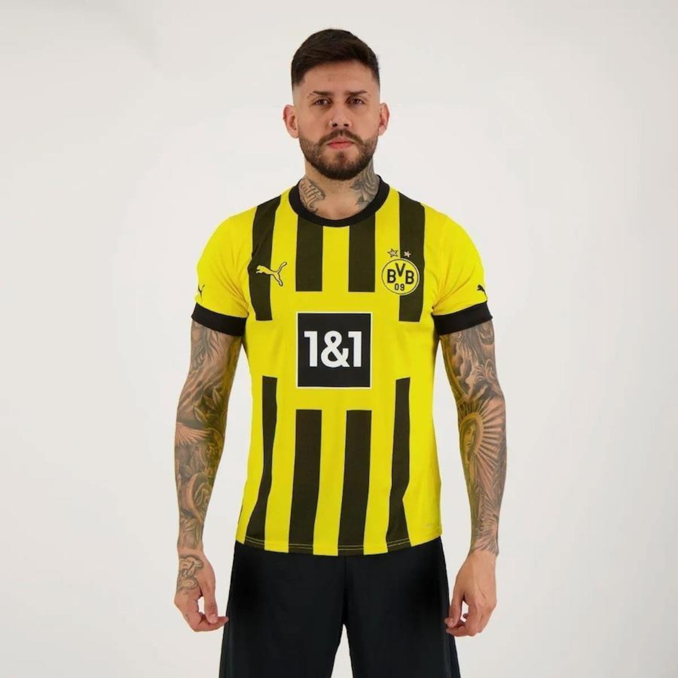 Camisa Borussia Dortmund Home 2023 Com Patrocínio 11 Reus Puma - Masculina - Foto 2