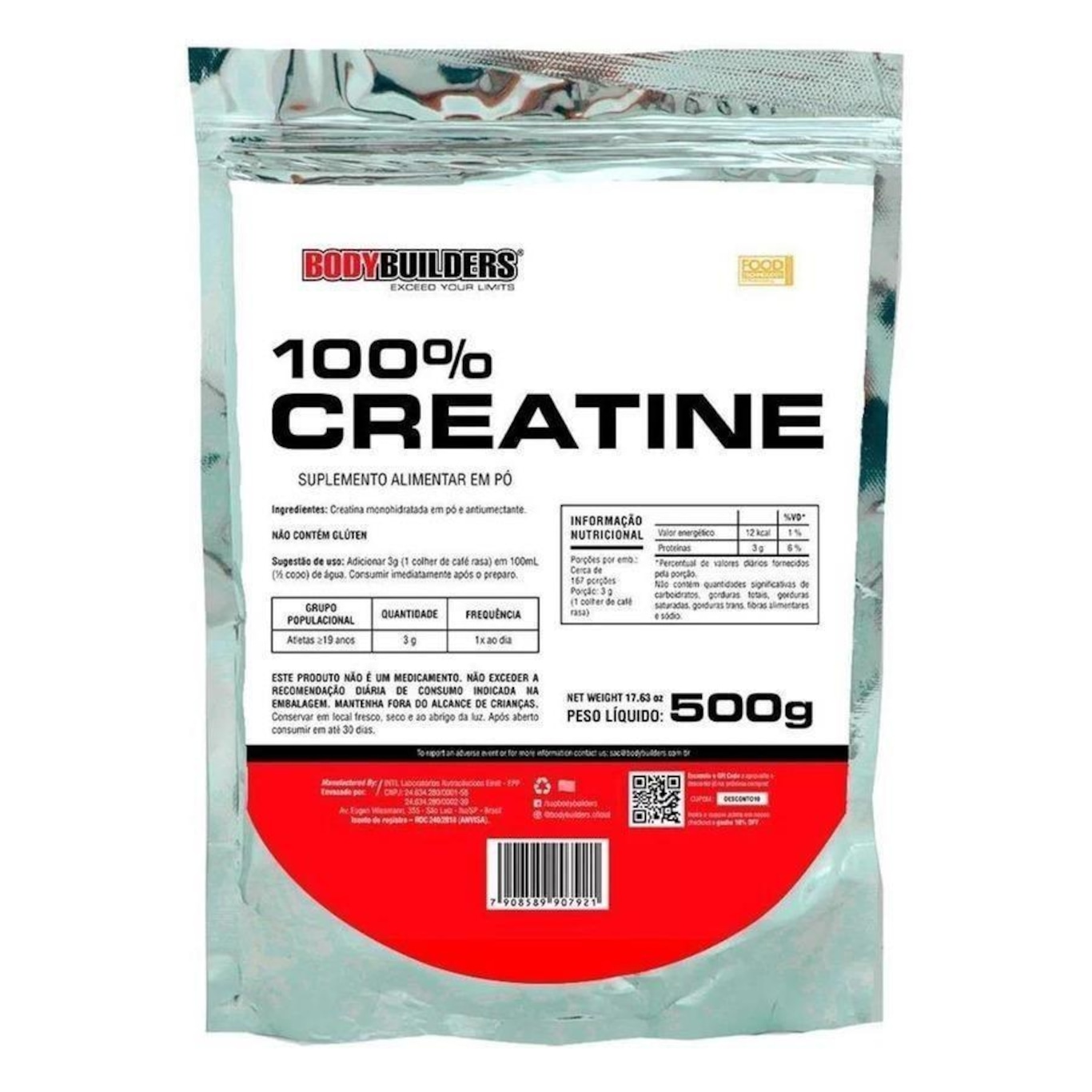 Creatina Bodybuilders 100% - 500g - Foto 1