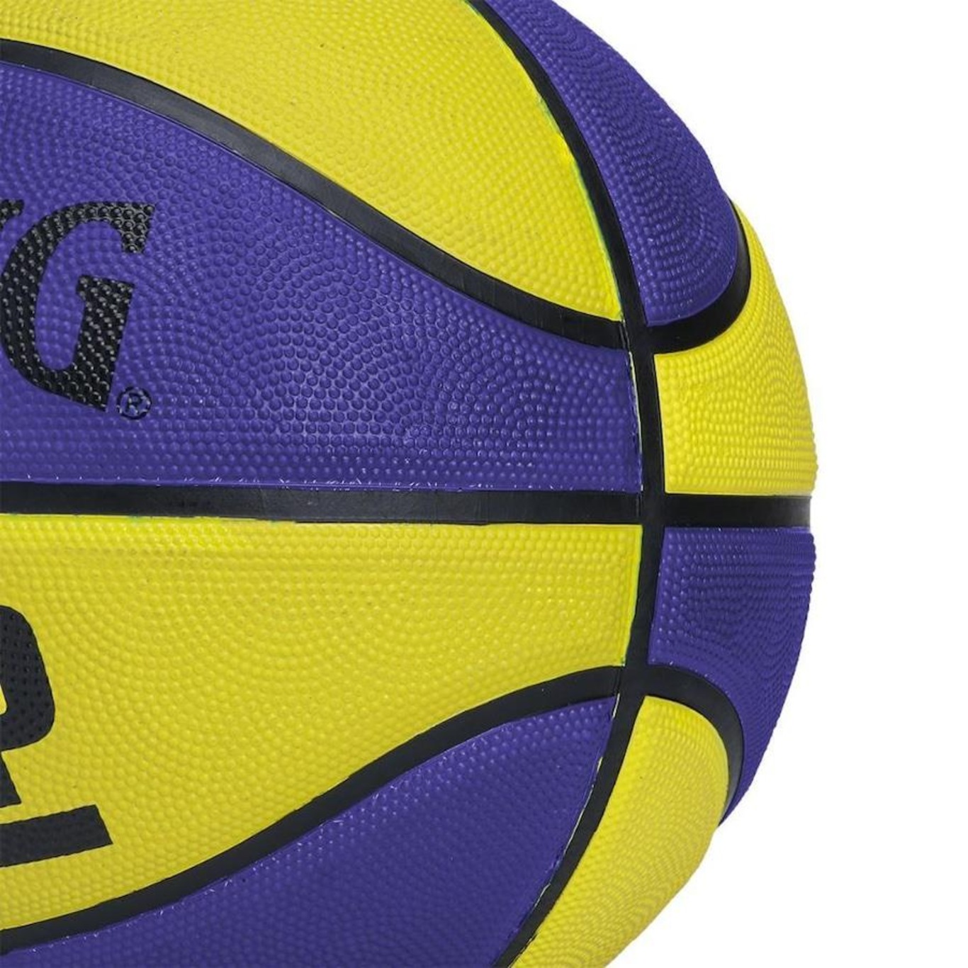 Mini Bola de Basquete Spalding Lay Up Tam 3 Azul e Amarela