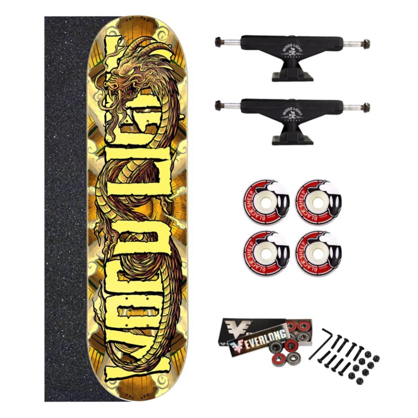 Skate Amador Wood Light Chinese Dragon Brown - Foto 1