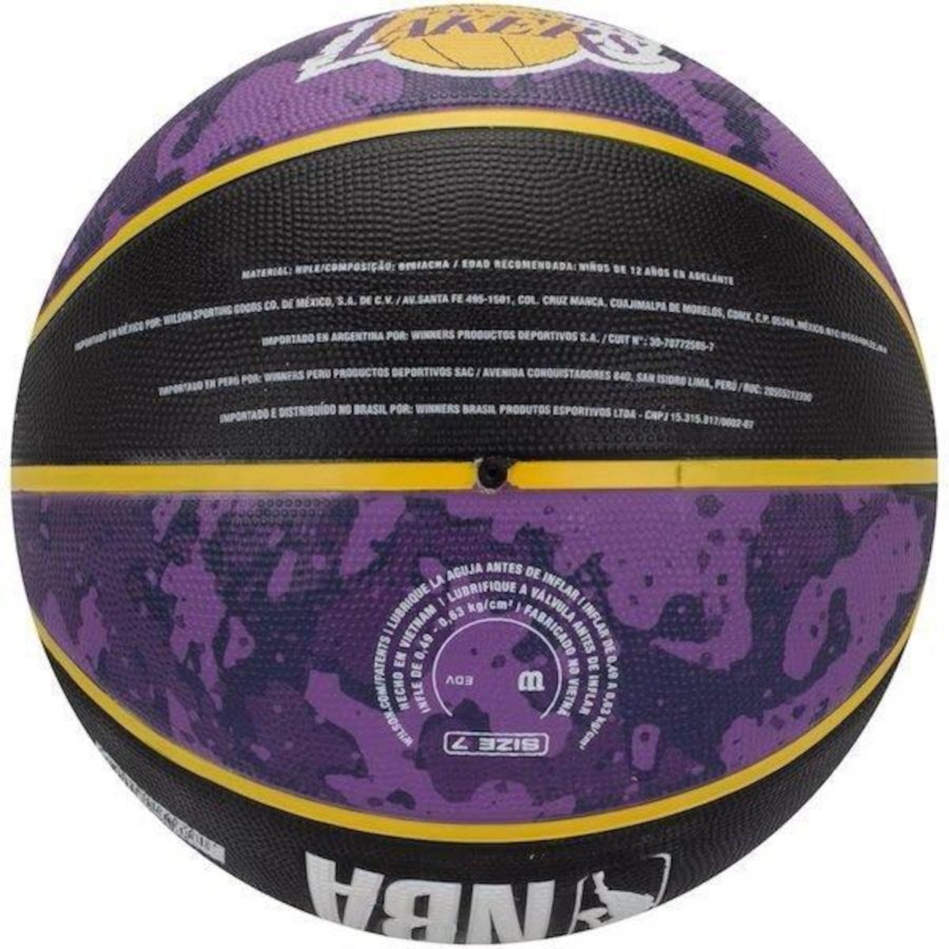 Bola de Basquete Wilson NBA Los Angeles Lakers Team Tiedye #7