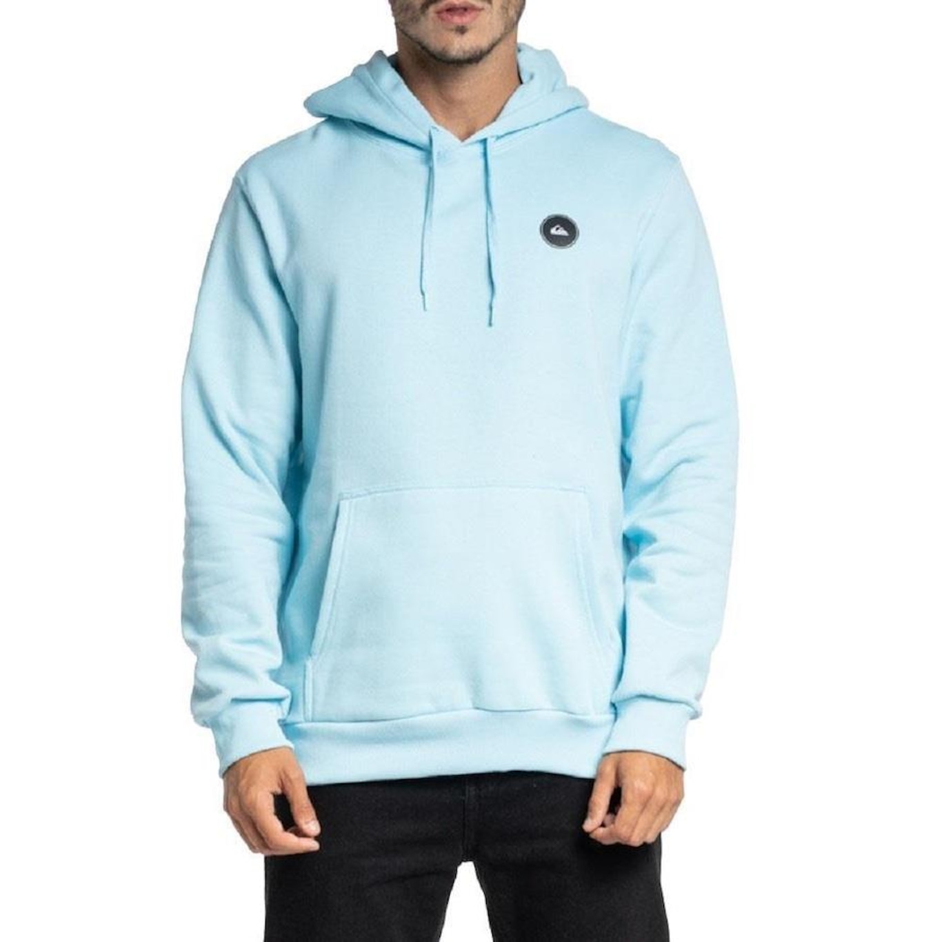 Blusão de Moletom com Capuz Quiksilver Fechado Transfer Round - Masculino - Foto 1