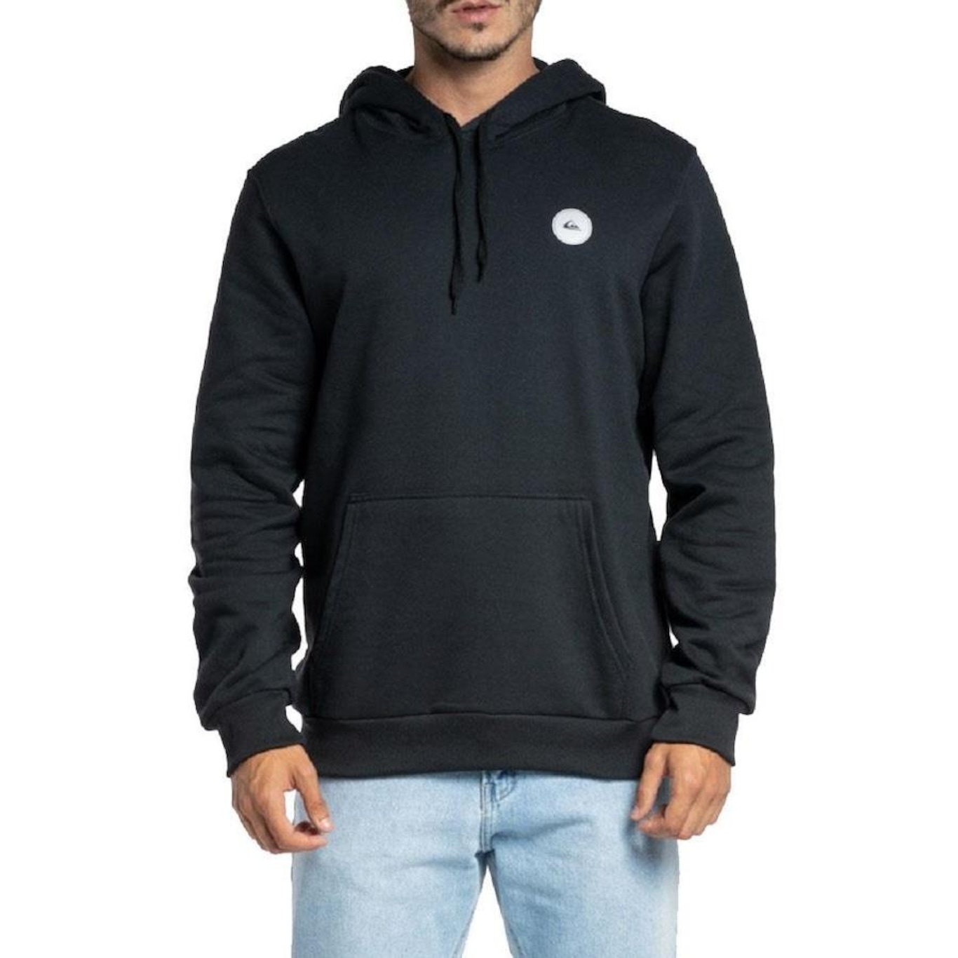 Blusão de Moletom com Capuz Quiksilver Fechado Transfer Round - Masculino - Foto 1