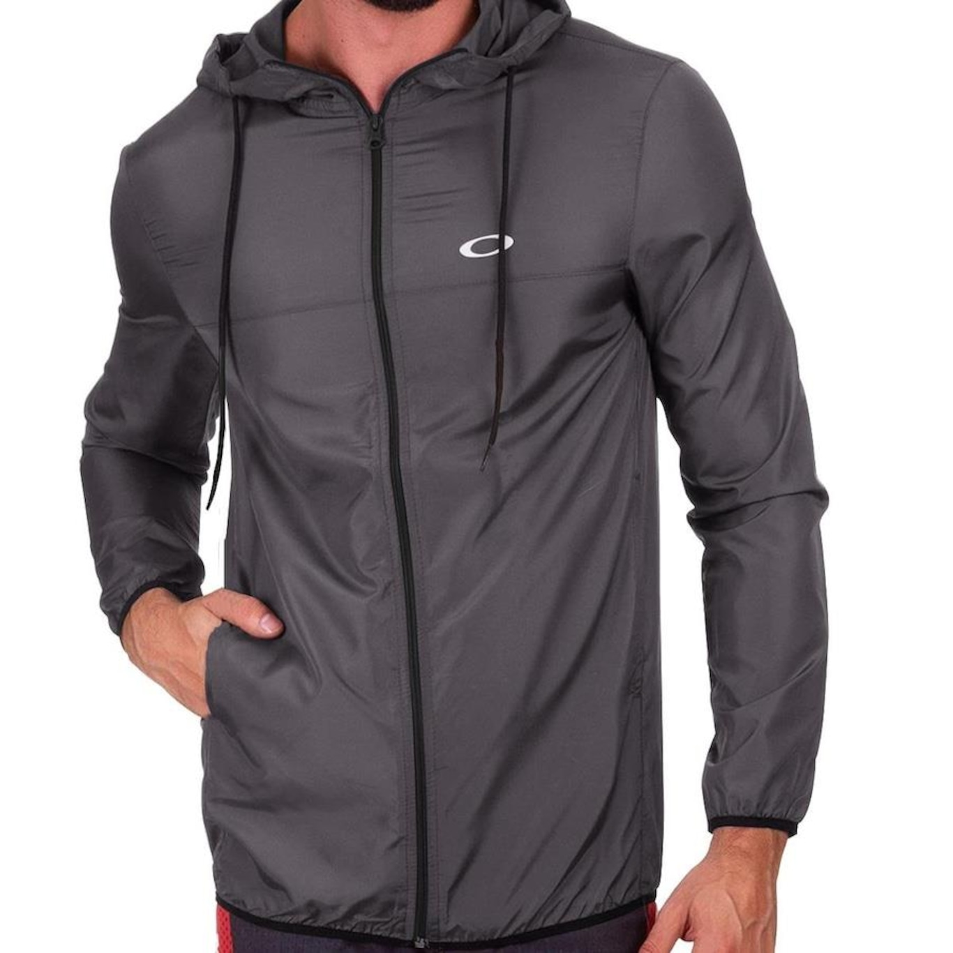 Jaqueta com Capuz Oakley Windbreaker Shadow - Masculina - Foto 3