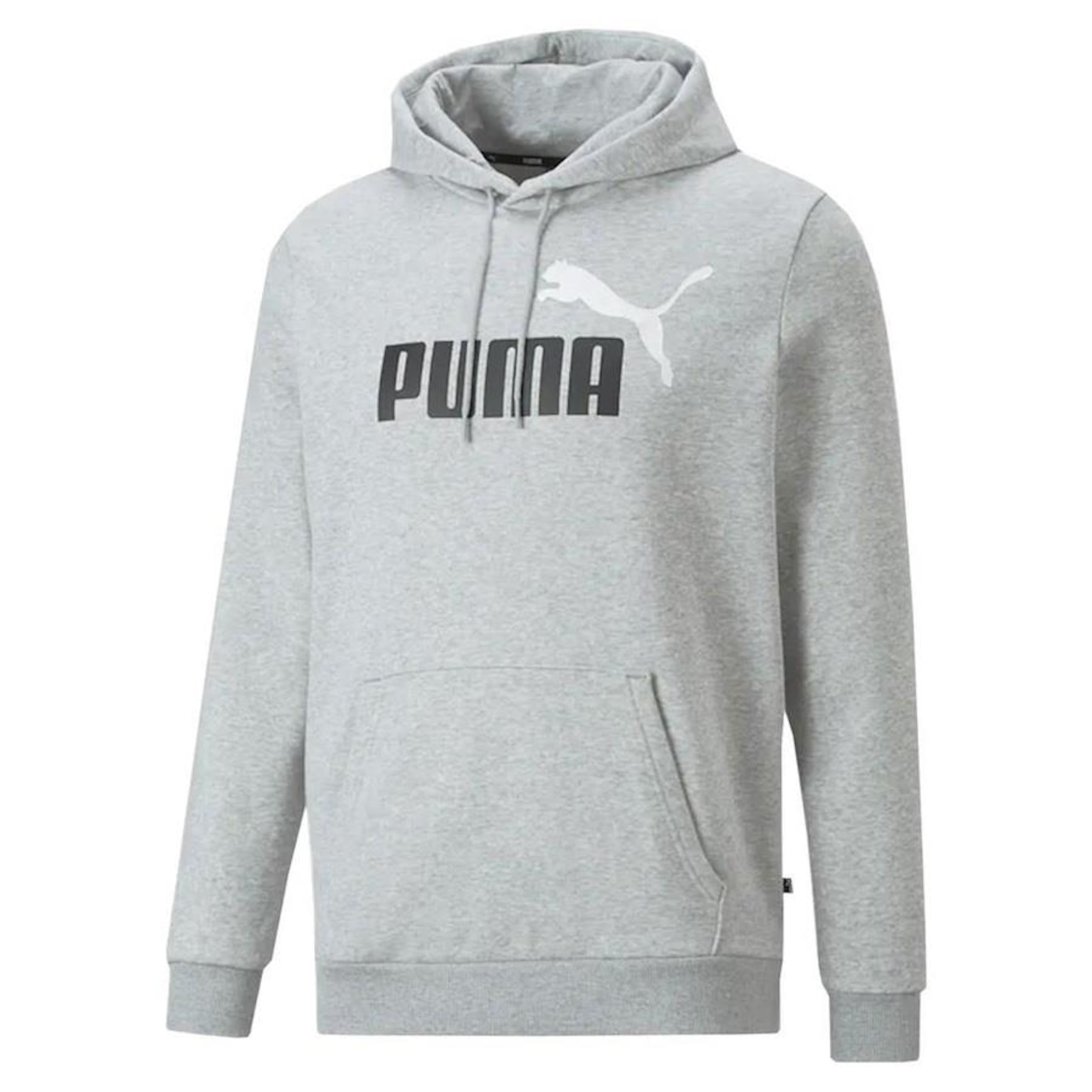 Blusão de Moletom Puma com Capu zEssentials Light Gray Heather - Masculino - Foto 1