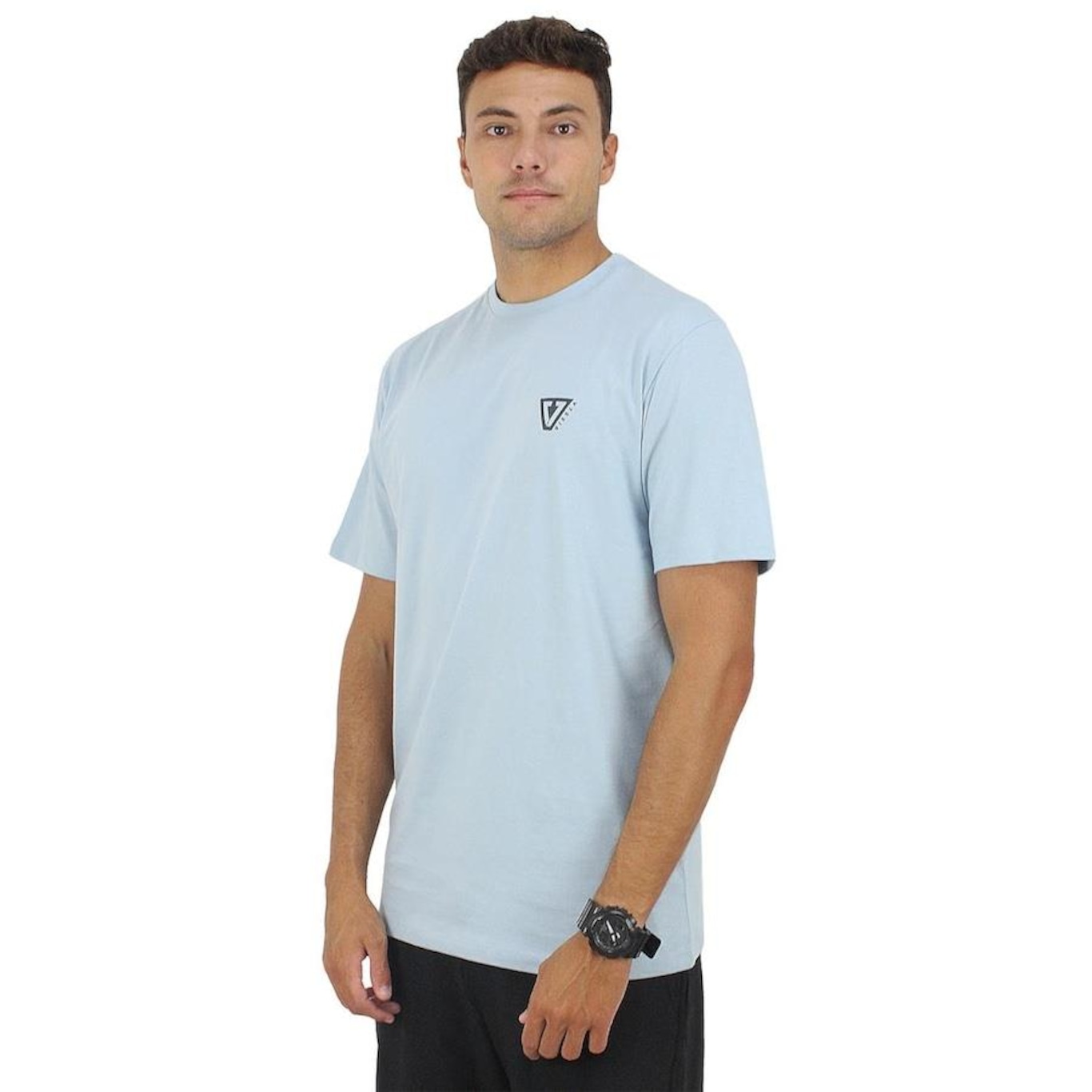 Camiseta Vissla Established Light Blue - Masculina - Foto 1