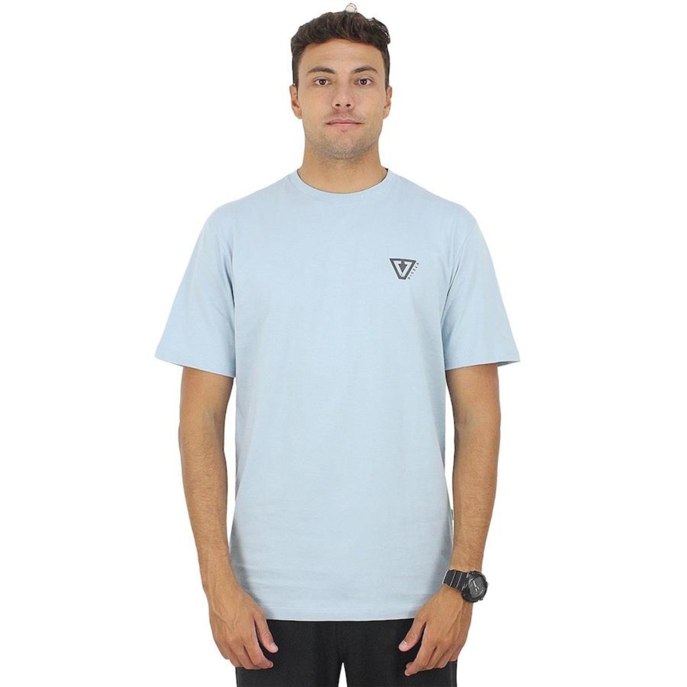 Camiseta Vissla Established Light Blue - Masculina - Foto 2