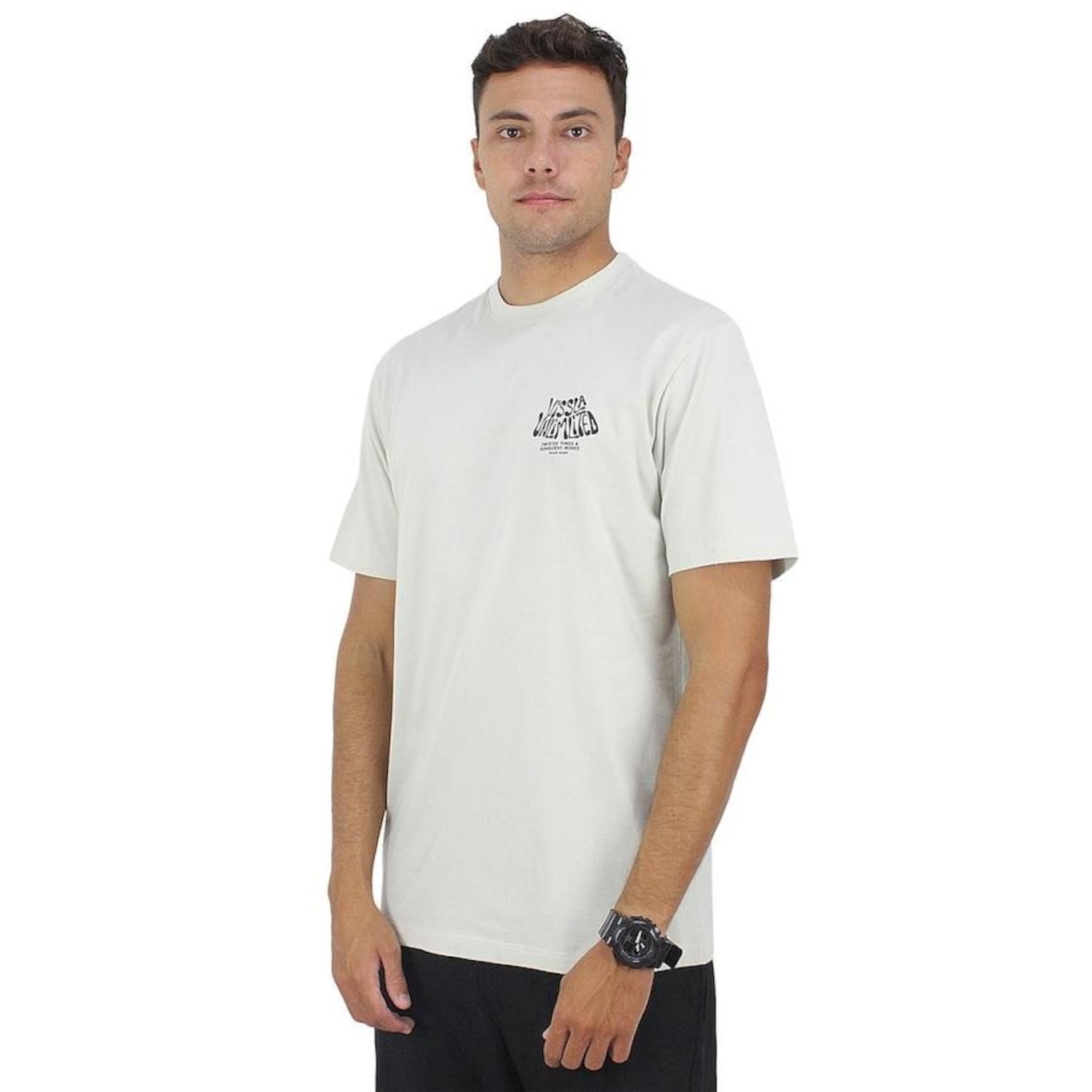 Camiseta Vissla Shred Head Off White - Masculina - Foto 1