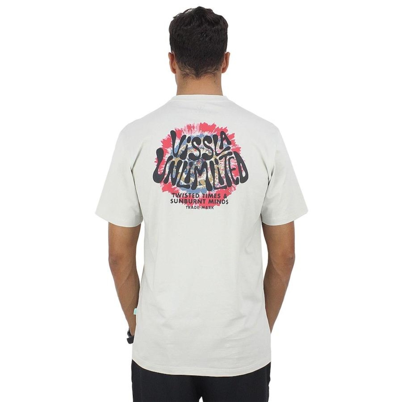 Camiseta Vissla Shred Head Off White - Masculina - Foto 3